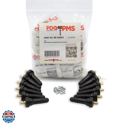 PDQ 12 Pack Replacement Rubber Snap-in Valve Stem for Jeep RAM Equivalent to:... - Imagem 1 de 4