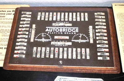 Vintage 1939 AutoBridge Travel Bridge Game. w/Game Sheet Packets & Strategies - Image 1 of 4
