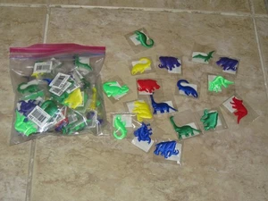 HUGE Vintage LOT of 100 Puffy Soft Patch Sew On Applique Shiny Cloth Dinosaur 2" - Picture 1 of 1