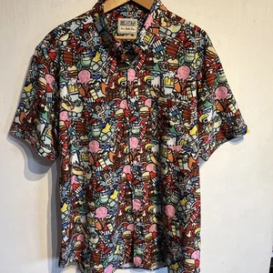 Men’s RSVLTS Darty in the USA America KUNUFLEX Short Sleeve Shirt Sz XXL - Picture 1 of 7