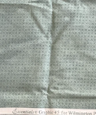 Essentials Graphic 45 by Wilmington Prints Green w/ Tiny X Print 23 Inches x 42 - Image 1 of 3