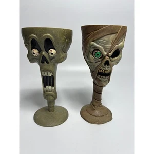 2er Set Kunststoff Halloween Gothic Skelett Kelche - Bild 1 von 8