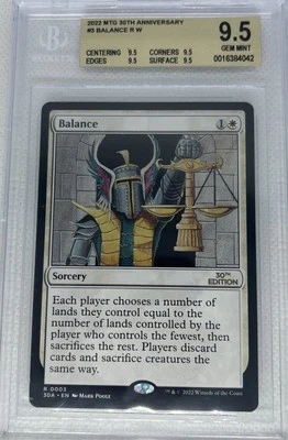 2022 Magic 30TH Edition BALANCE - BGS 9.5 - GEM MINT.  M30 - Image 1 of 2