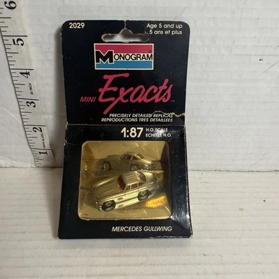 1956 MERCEDES-BENZ 300SL Gullwing Monogram 2029 Mini Exacts HO 1:87 Silver VTG - Image 1 of 4