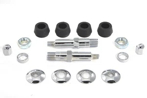 Chrome Lower Rear Shock Stud Kit fits Harley Davidson - Picture 1 of 1