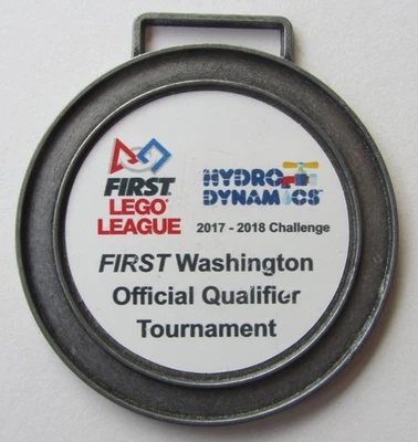 First Lego League Hydro Dymanics 2017 First Washington Official Qualifier Pin  - Image 1 of 2