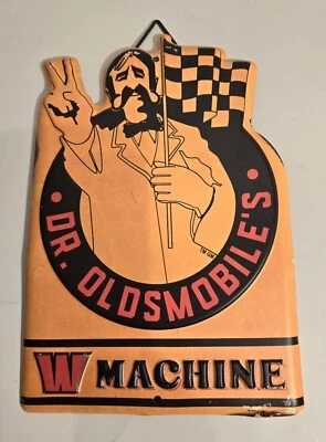 DR. OLDSMOBILE'S W MACHINE Tin Metal Embossed GM Sign Wall Hanger NEW - Image 1 of 4