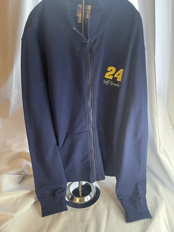 Nascar Chase Authentics Navy Blue Jeff Gordon #24 Zip Up Sweater Large Cover