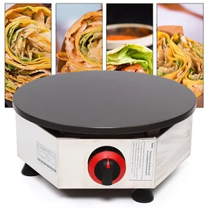 Nonstick Pancake Baking Machine φ40cm Round Plate Crepe Maker Stainless Steel - Picture 1 of 11