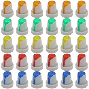 Paquete de 30 potenciómetros de control giratorio de audio de color mixto split Knob Zone de 6 mm - Imagen 1 de 5