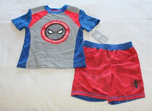 Disney Store Marvel Spiderman Boys 2 Piece Outfit Set T Shirt Shorts USA Size 3 - Picture 1 of 8