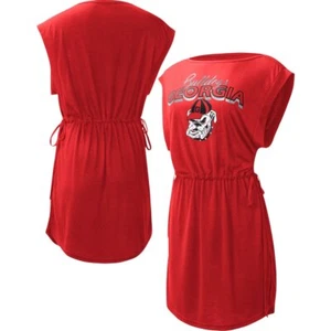 Women's G-III 4Her Carl Banks Red Georgia Bulldogs Swimsuit Cover-Up Dress XL - Picture 1 of 3