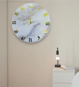 wall clocks decor, 20 Inch, Epoxy Rusin Clock, Decor, House, Wall, Wood,Handmade - Picture 1 of 8