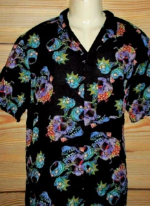 MENS DIVIDED BY H&M RICK AND MORTY BLACK SHIRT SIZE L - Picture 1 of 3