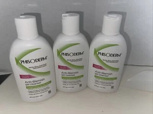 LOT OF 3 Phisoderm Anti Blemish Gel Cleanser Soothing Formula 6 Oz Ea - Picture 1 of 3