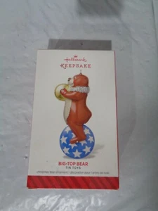 2014 - Hallmark Keepsake - Big Top Bear Ornament - Tin Toys - Circus - New - Picture 1 of 1