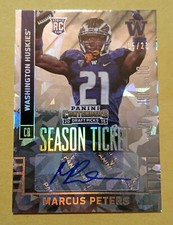 2015 Panini Contenders Draft Picks, Marcus Peters Rookie, Cracked Ice, Autograph