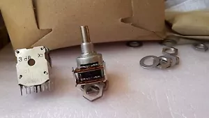 Potentiometer BRD Deutschland 10k Stereo Linearwelle 20x6mm Abweichung 3db Nos - Bild 1 von 5