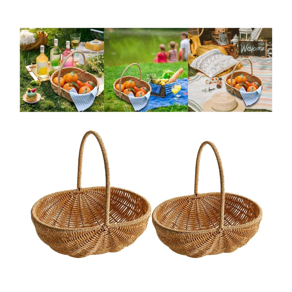 Basket Sundries Organizer Plant Pot with Handle Flower Basket - Image 1 of 1