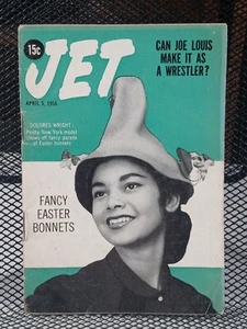DOLORES WRIGHT Joe Louis Easter Bonnet Black Americana JET Magazine April 5 1956 - Picture 1 of 2