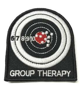 Group Therapy Patch Embroidered Hook & Loop Applique Gag gift Funny Gun Range - Picture 1 of 3