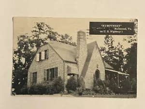 Vintage Postcard Kumfyrest House Richmond Virginia Posted 1947 Black White - Picture 1 of 3