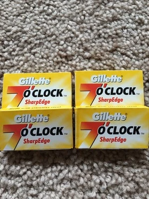 20 Gillette 7 O'Clock SharpEdge Double Edge Safety Razor Blades made in Russia - Image 1 of 4