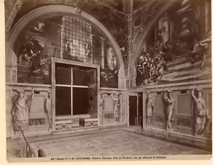 Large Alinari Silver Albumen 6435 Roma Palazzo Vaticano di Eliodoro Raffaello - Picture 1 of 1
