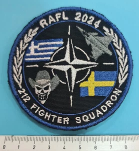 Raro ® OTAN RAFL 2024 parche Fuerza Aérea Sueca 212 Escuadrón de Caza / Helénico AF - Imagen 1 de 2