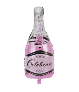 36 Inch Pink Champagne Bottle Foil Balloon - Picture 1 of 1