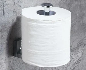 Soporte de rollo de papel higiénico de latón montaje en pared barra de riel cromado estante colgante de baño - Imagen 1 de 9