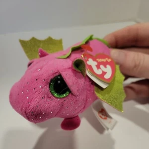 TY MWMT DARBY THE PINK DRAGON TEENY TYS- 4"- 2017- F - Picture 1 of 5