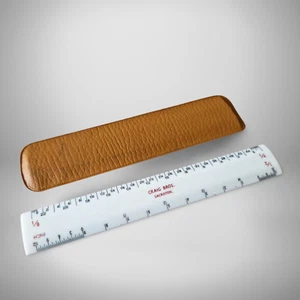 VINTAGE CRAIG BROS SACRISTON RULER RULE - STATIONARY HISTORICAL IN SLEEVE CASE - Picture 1 of 12