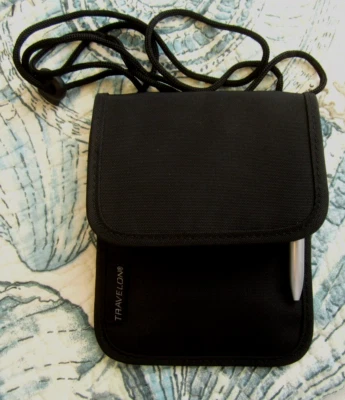 NEW 1 Travelon Id Passport Holder Neck Wallet Travel Pouch Women Men Black - Image 1 of 4