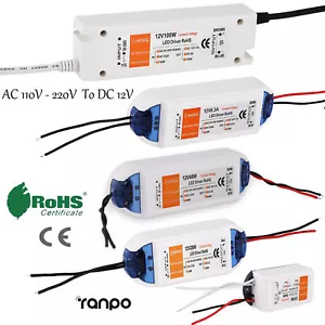 AC 220 -240V To DC 12V Transformer Power LED Driver Adapter Supply For LED Strip - Picture 1 of 16
