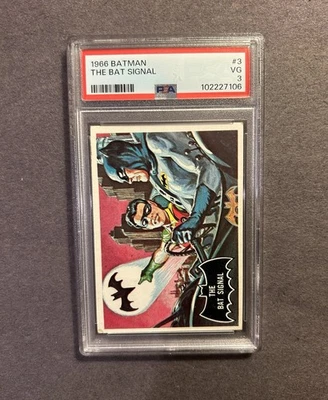1966 Topps Batman #3 "The Bat Signal." PSA VG 3  - Image 1 of 4