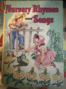 Vintage 1944 Nursery Rhymes & Songs Illustrated Malvern Children’s Whitman Book - Picture 1 of 5