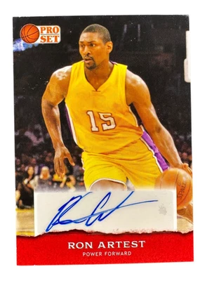 2022 Leaf Pro Set Sports Base Auto card Metta World Peace Ron Artest #PSA-RA1 - Image 1 of 3
