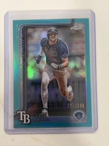 2025 Topps Chrome Teal #111 Josh Lowe /299 Tampa Bay Rays - Picture 1 of 2