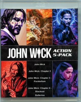 Коллекция John Wick - набор Blu-Ray из 5 дисков (включает балерину) иллюстрации на заказ - Изображение 1 из 2