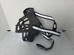 Verstellbarer Kunststoff Hundemaulkorb Atmungsaktiv Gitter Reflektierende Streifen Größe 6 - Bild 1 von 2
