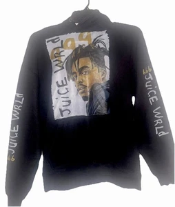 Juice Wrld 999 Hoodie Black Adult Medium Mens Emo Rap Hip Hop World Rare Sweater - Picture 1 of 6