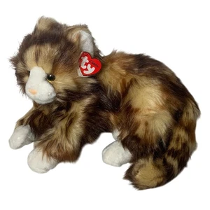 Ty Classic 2019 Jumbles Plush Cat Stuffed Animal Calico Brown White REALISTIC - Picture 1 of 14