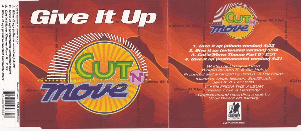 Cut 'N' Move - Give It Up  (4 Track Maxi CD) - Bild 1 von 1