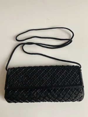 Vintage VANESSA Black Multi Beaded Evening Purse-Clutch - Image 1 of 4