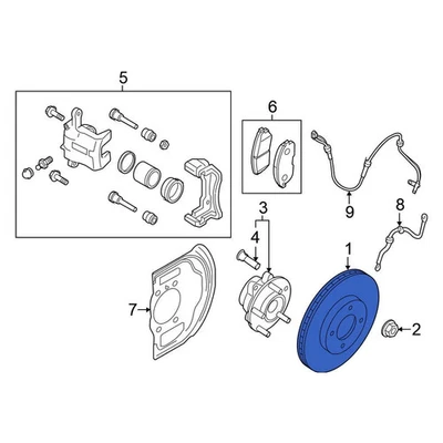 For Nissan Rogue 2014-2019 Nissan 402064CU0B Front Disc Brake Rotor - Imagem 1 de 2