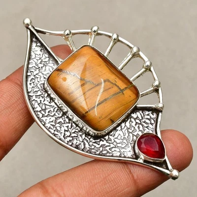 Ciondolo gioiello in argento sterling 925 fatto a mano con pietra preziosa... - Immagine 1 di 4