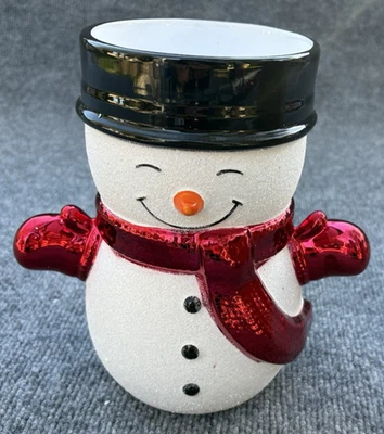 Bath & Body Works Joyful Brillo Muñeco de Nieve 3 Mechas Candelabro Navidad ~Nuevo~ Foto 1 de 4