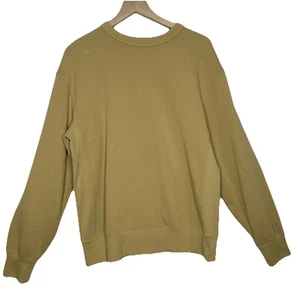 Felpa UNIQLO giallo senape classica girocollo pullover media tinta in capo - Foto 1 di 6