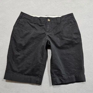 Bermudas antiguas azul marino para mujer 2 negras tiro bajo frente plano modesto entrepierna larga - Imagen 1 de 9